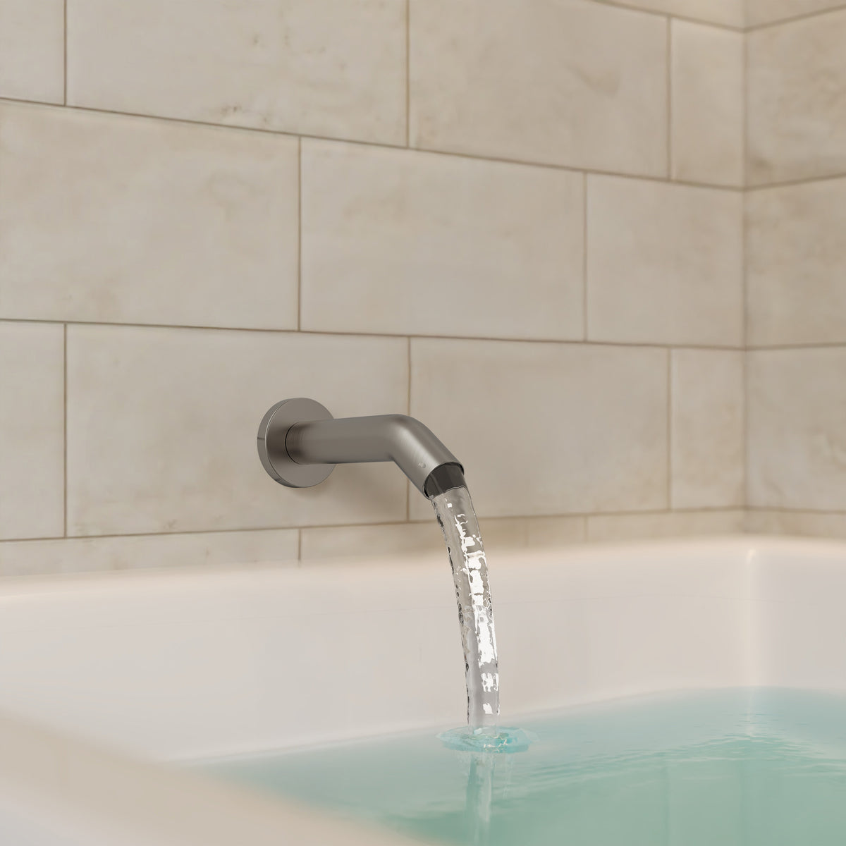 Single-Handle 6-Inch Round Wall-Mounted Tub and Shower System
