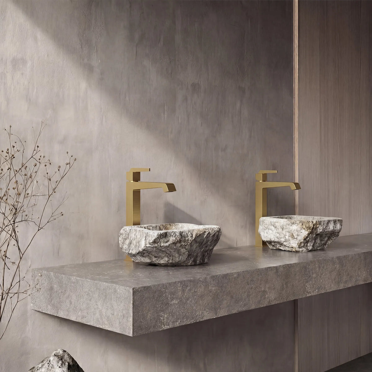 Single-Handle Vessel Bathroom Sink Faucet With Pop-Up Drain