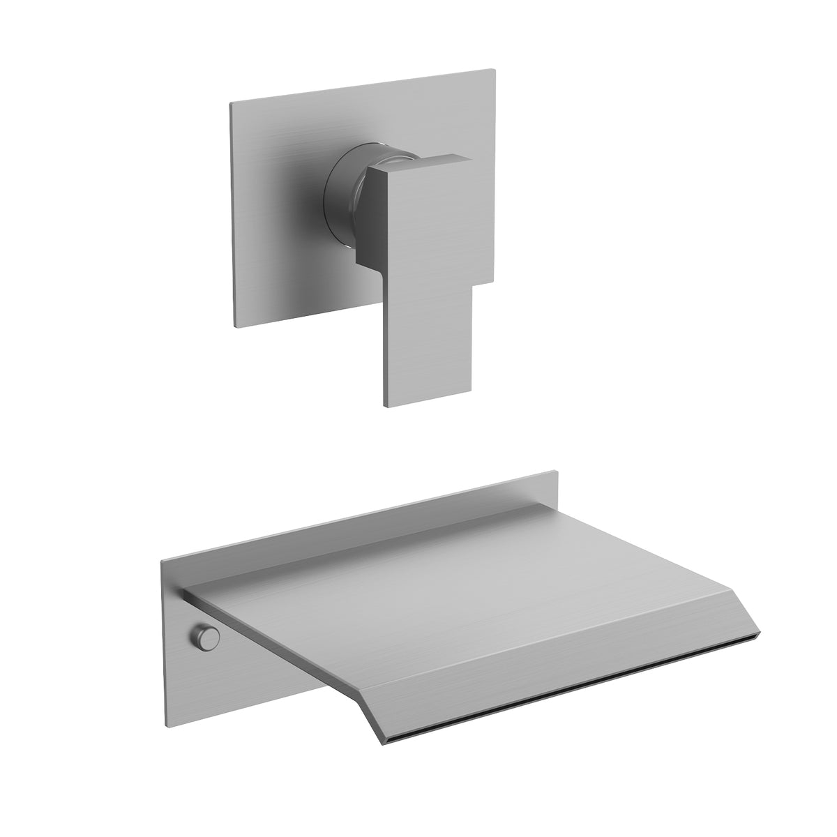 Concealed Wall-Mounted Waterfall Bathtub Faucet with Single-Handle Control