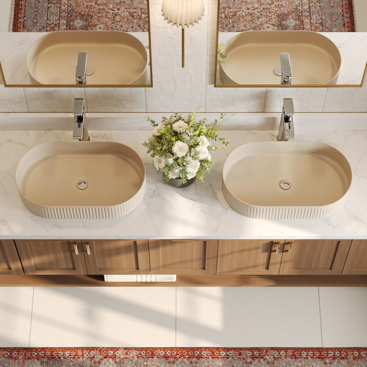 Single-Handle Vessel Bathroom Sink Faucet With Pop-Up Drain