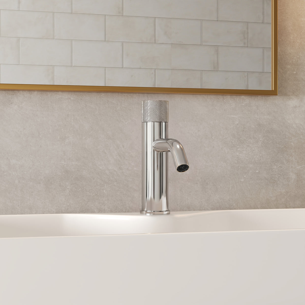Single-Handle Bathroom Sink Faucet With Pop-Up Drain