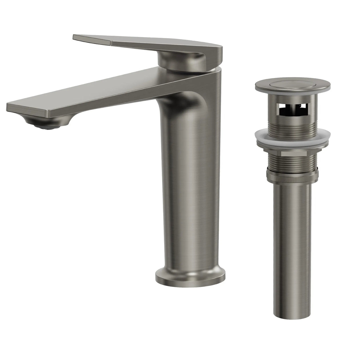 Single-Handle Bathroom Sink Faucet With Pop-Up Drain