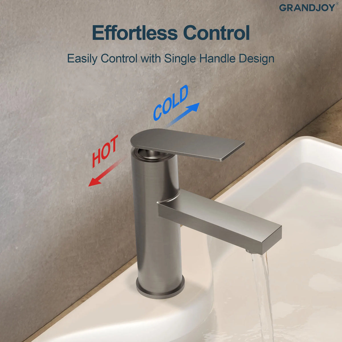 Single-Hole Bathroom Sink Faucet With Pop-Up Drain
