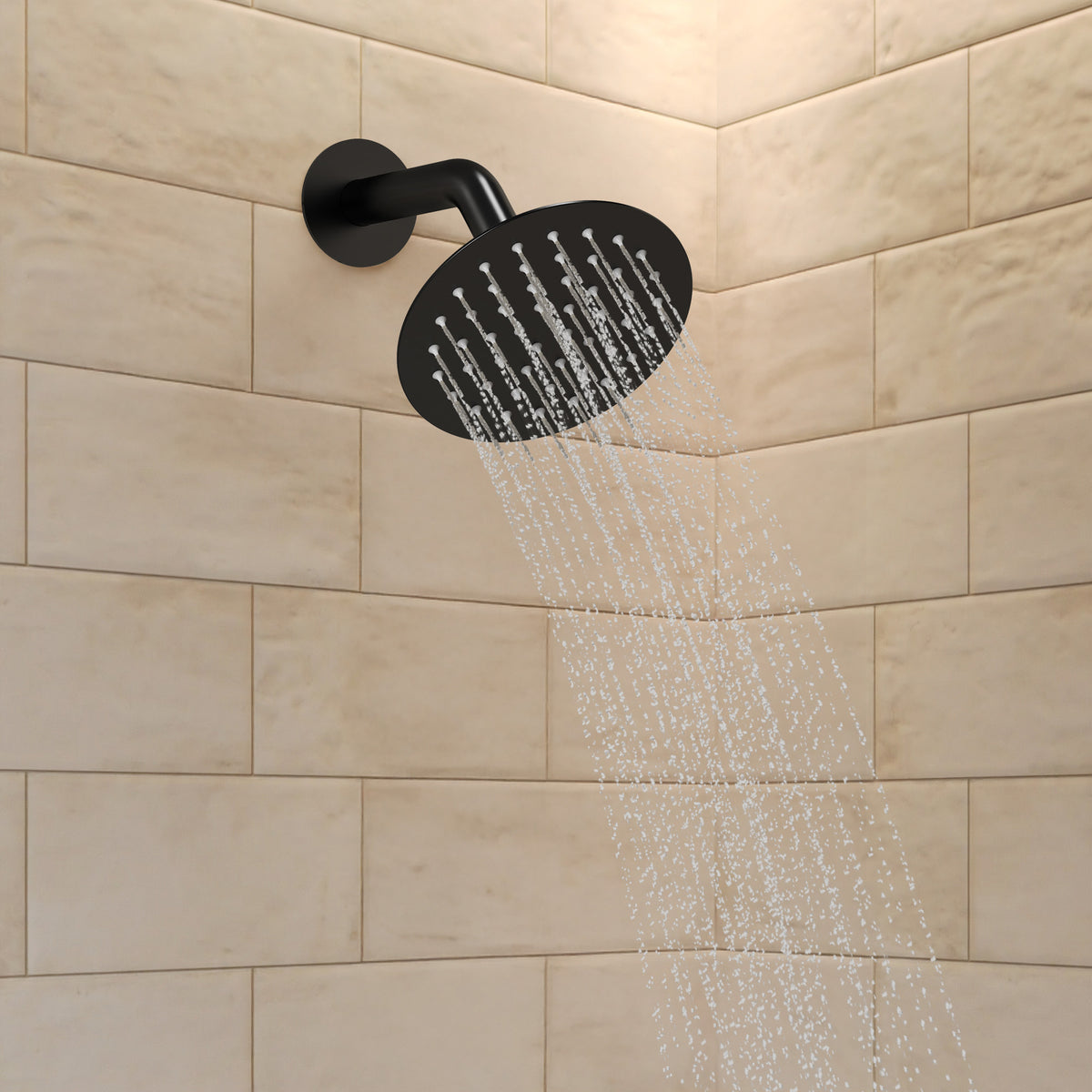 Single-Handle 6-Inch Round Wall-Mounted Tub and Shower System