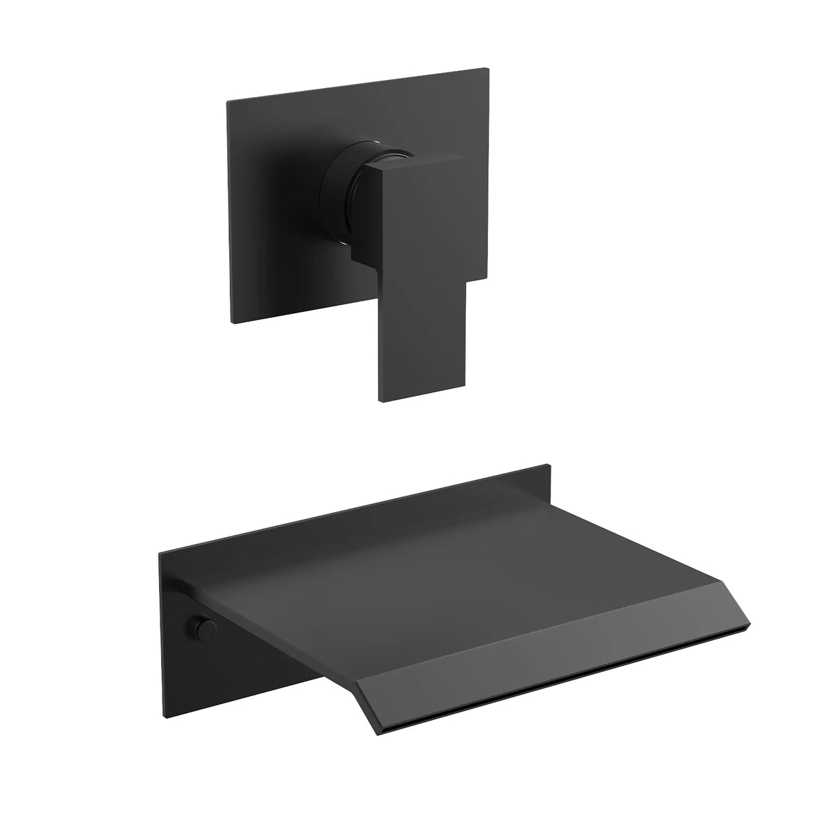 Concealed Wall-Mounted Waterfall Bathtub Faucet with Single-Handle Control