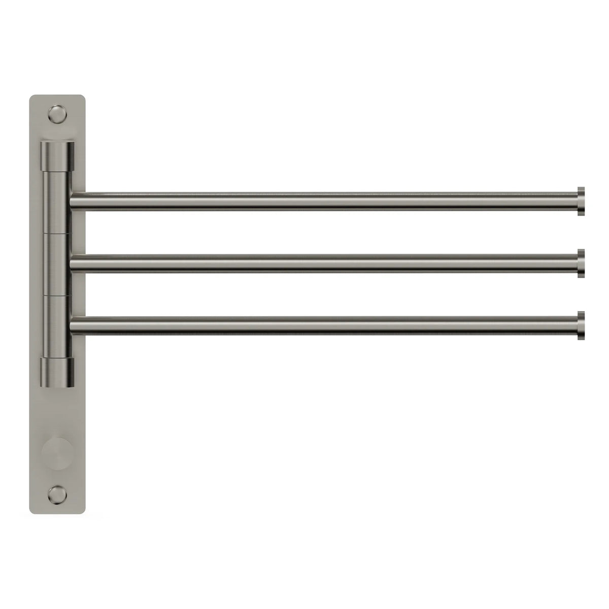 Three-Arm Wall-Mounted Rotating Stainless Steel Towel Rack for Bathrooms