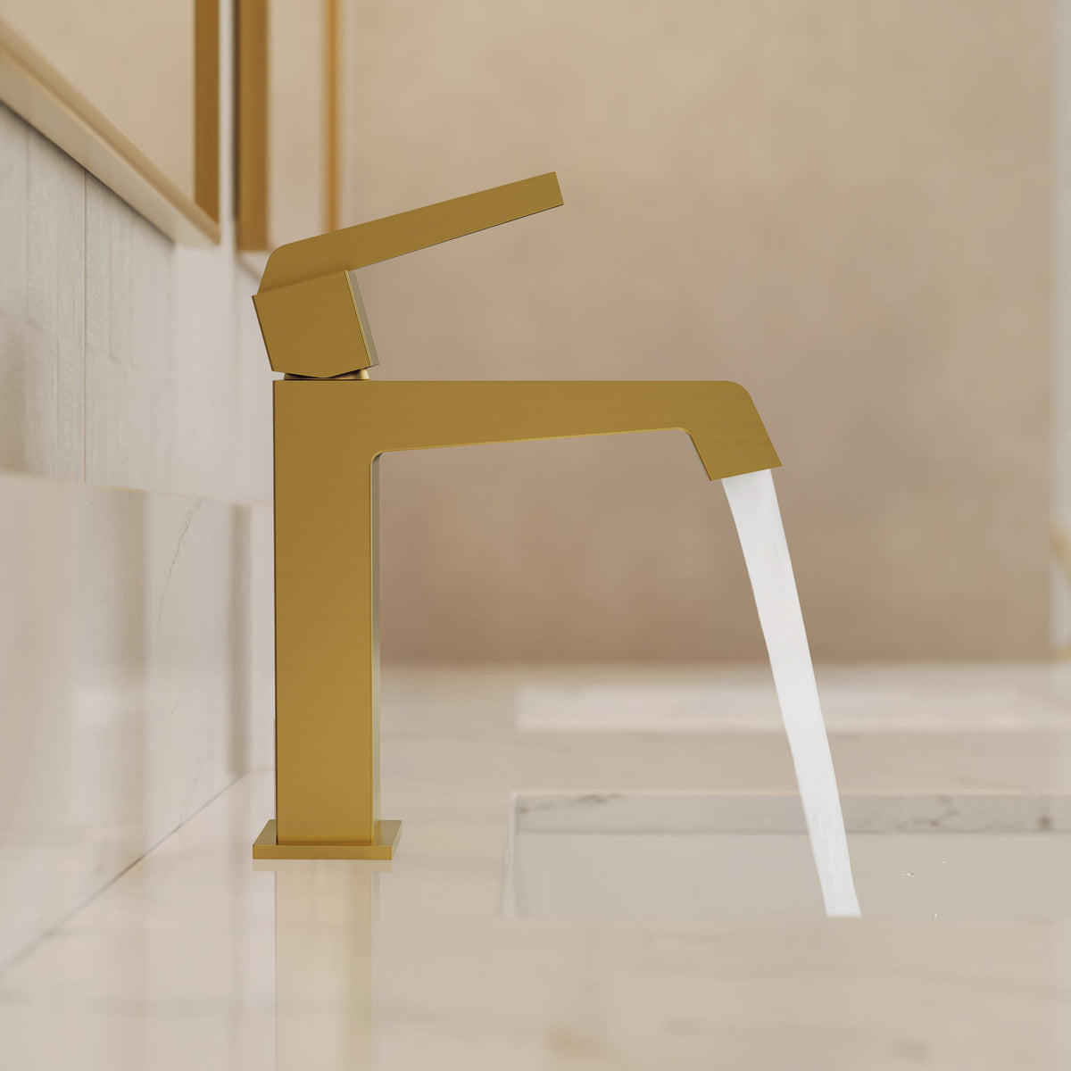 Single-Handle Bathroom Sink Faucet With Pop-Up Drain