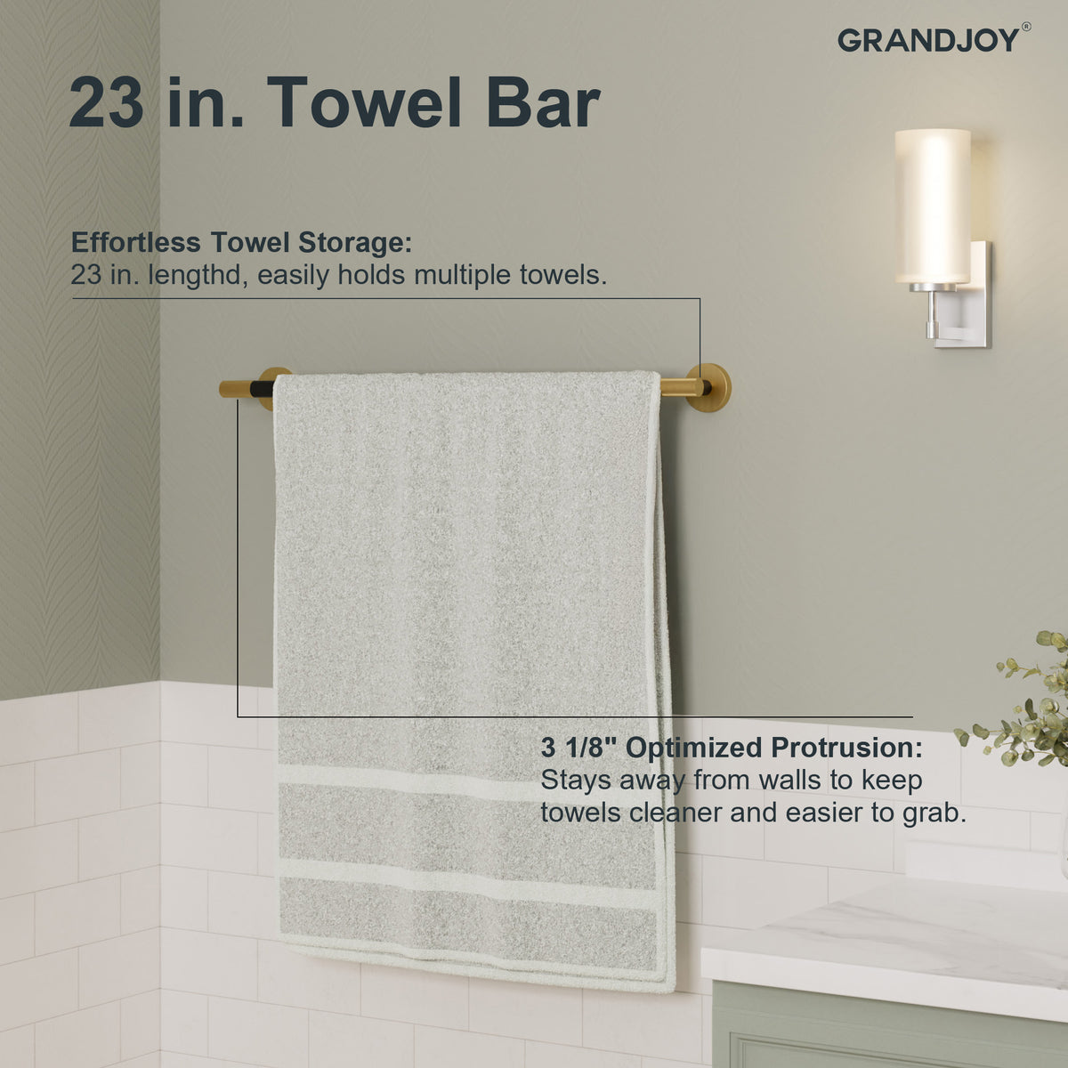 Four-Piece Wall-Mounted Bathroom Hardware Set with Knurled Towel Bars