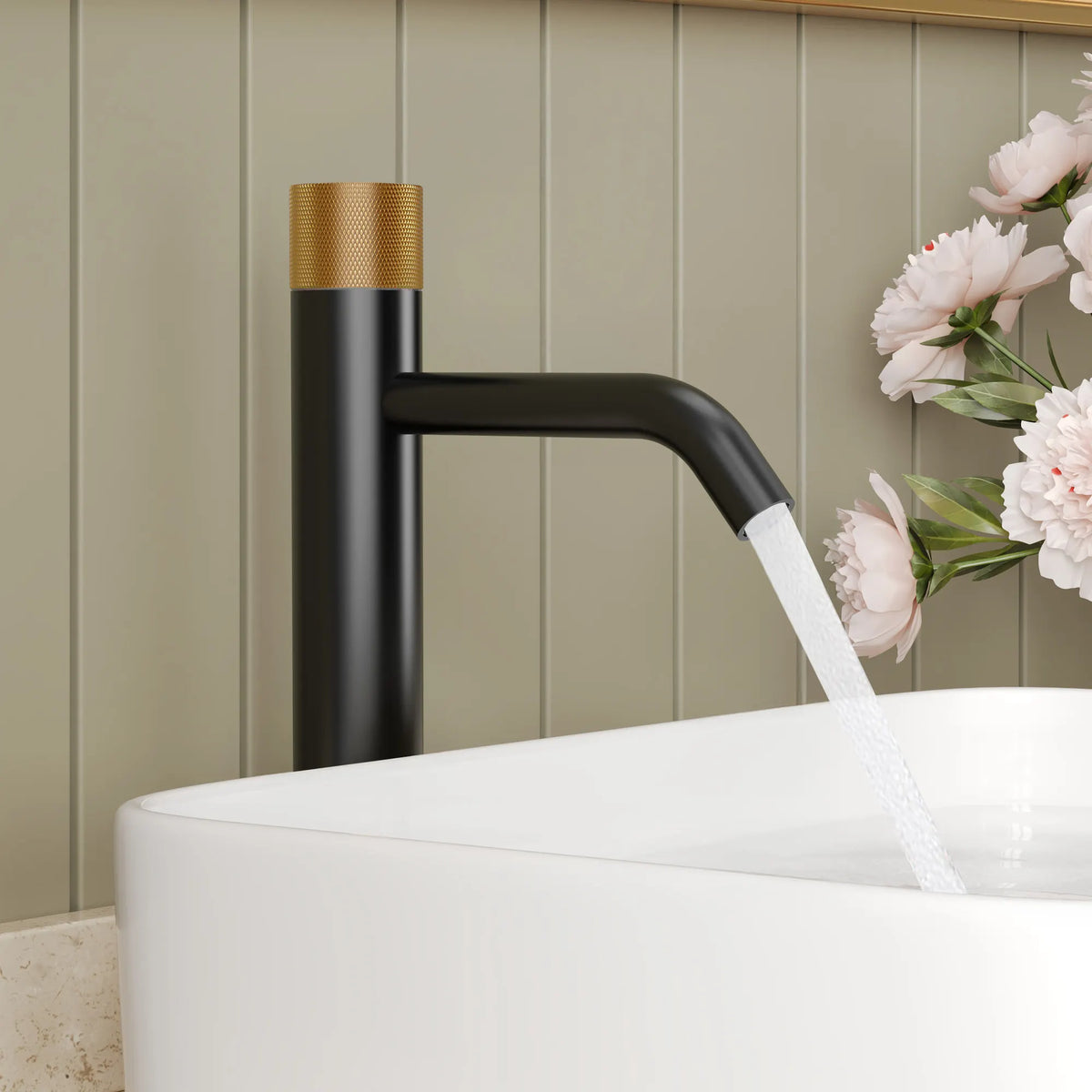 Single-Handle Vessel Bathroom Sink Faucet With Pop-Up Drain