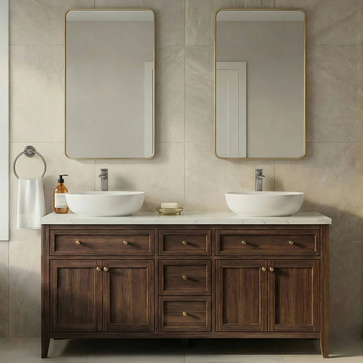 Single-Handle Vessel Bathroom Sink Faucet With Pop-Up Drain