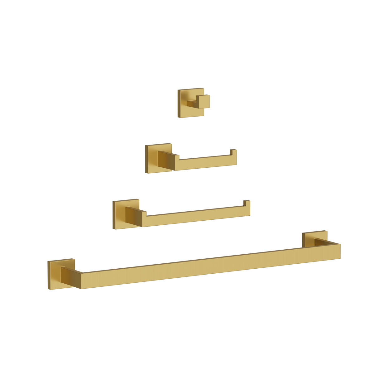 Four-Piece Wall-Mounted 304 Stainless Steel Bathroom Hardware Set