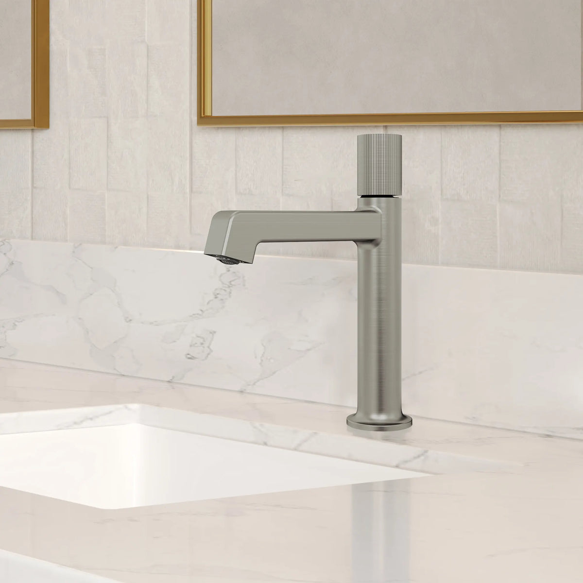 Single-Handle Bathroom Sink Faucet With Pop-Up Drain