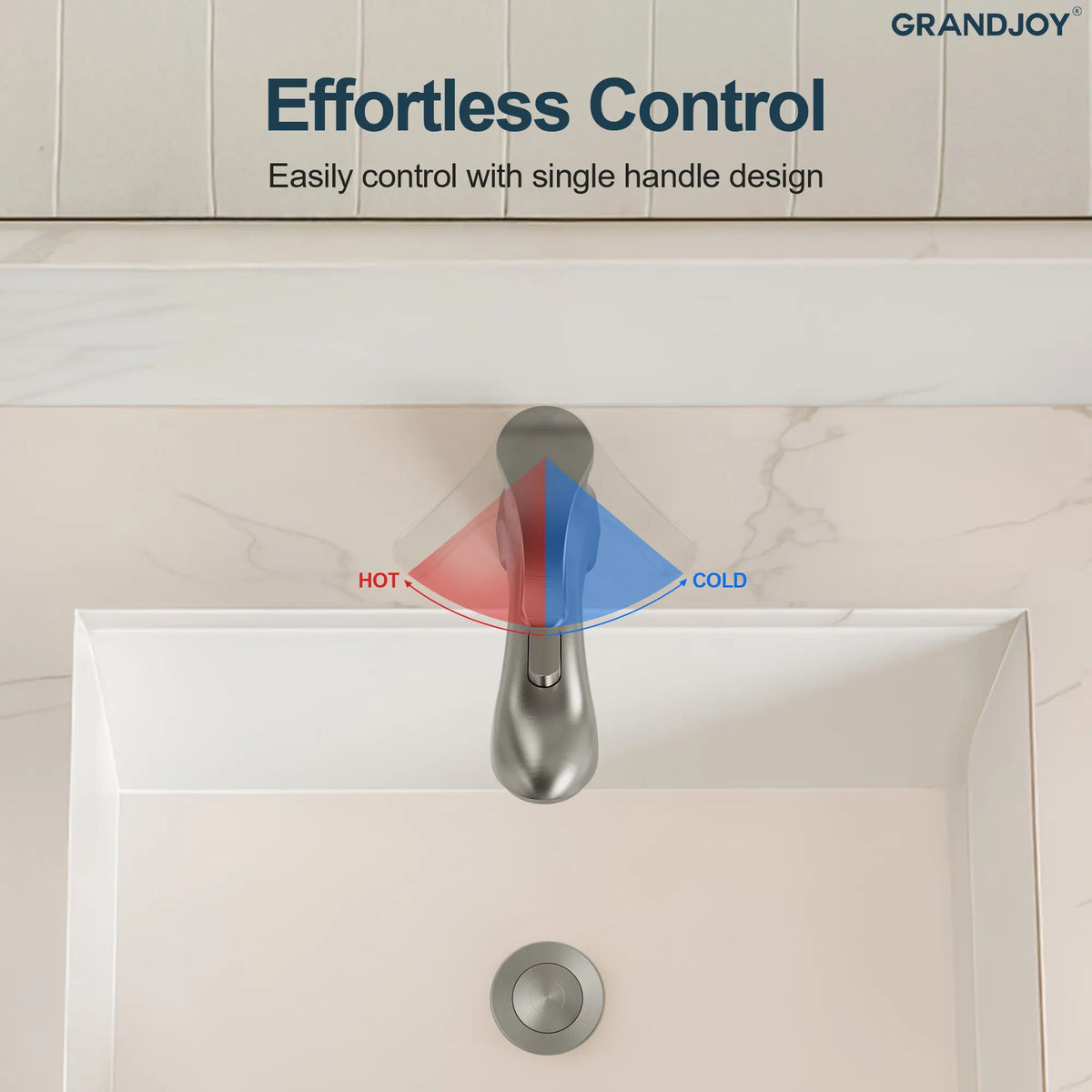 Single-Handle Pull-Out Bathroom Sink Faucet With Dual Spray Modes And Pop-Up Drain