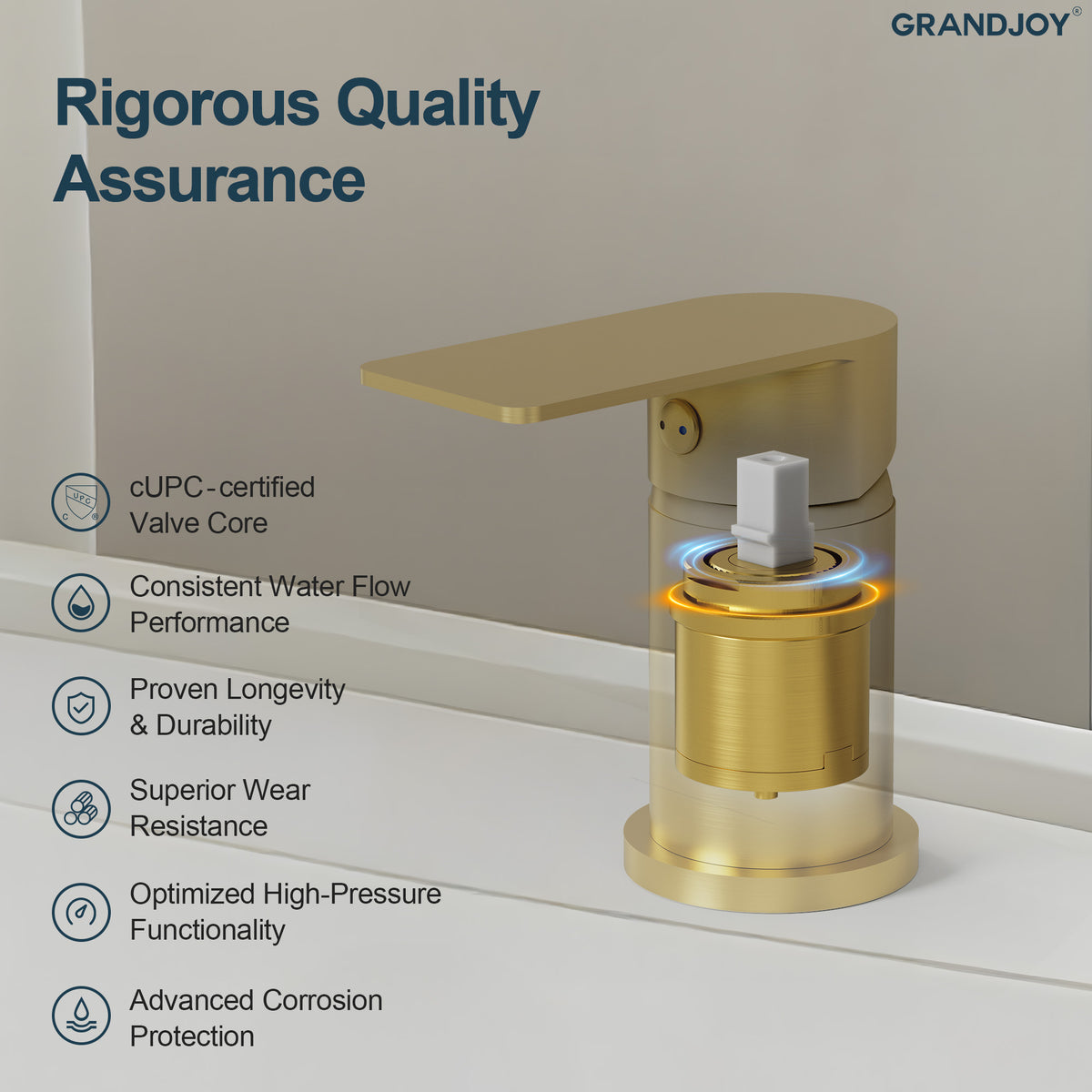 Low-Arc Deck-Mounted Bathtub Faucet with Hand Shower and Swivel Spout