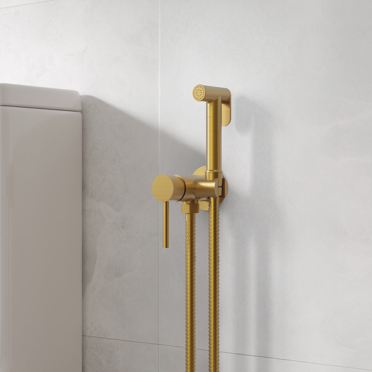 Single-Handle Wall-Mounted Brass Bidet Sprayer with Hot and Cold Control