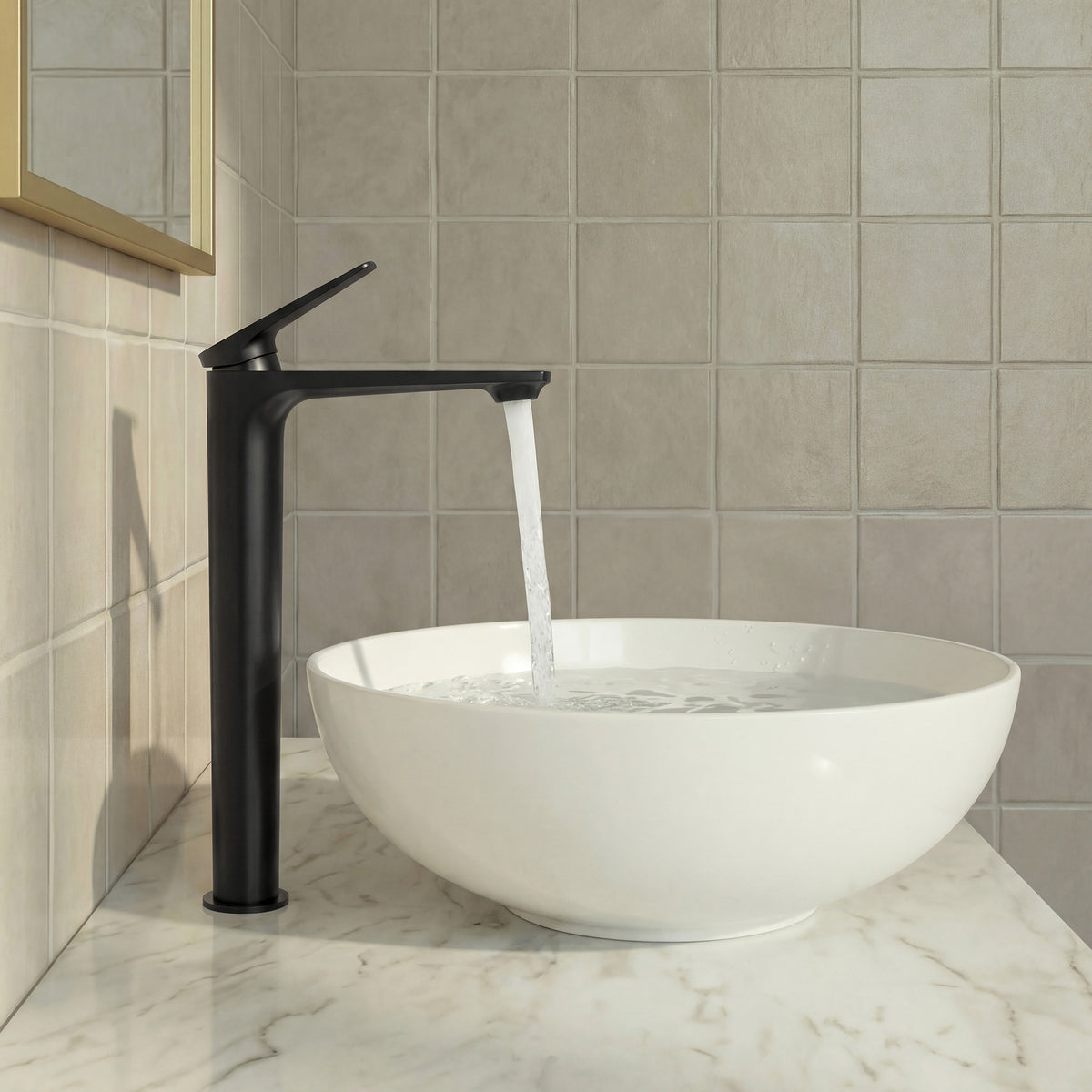 Single-Handle Vessel Bathroom Sink Faucet With Pop-Up Drain