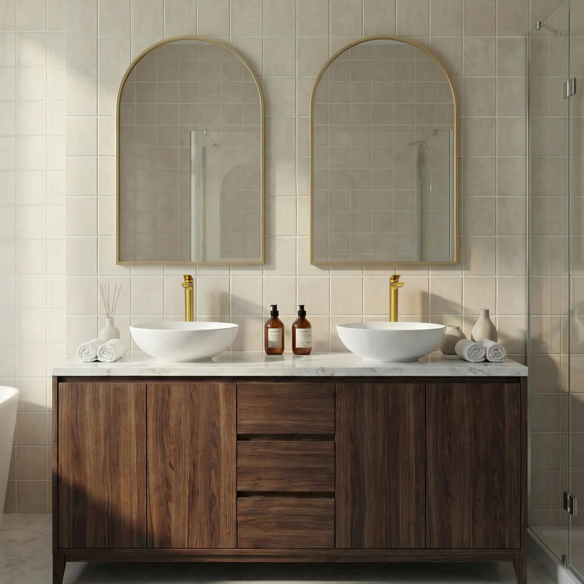 Single-Handle Vessel Bathroom Sink Faucet With Pop-Up Drain