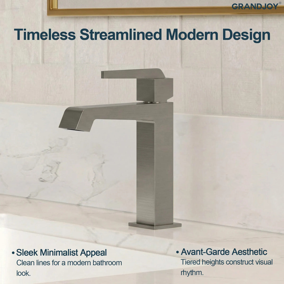 Single-Handle Bathroom Sink Faucet With Pop-Up Drain