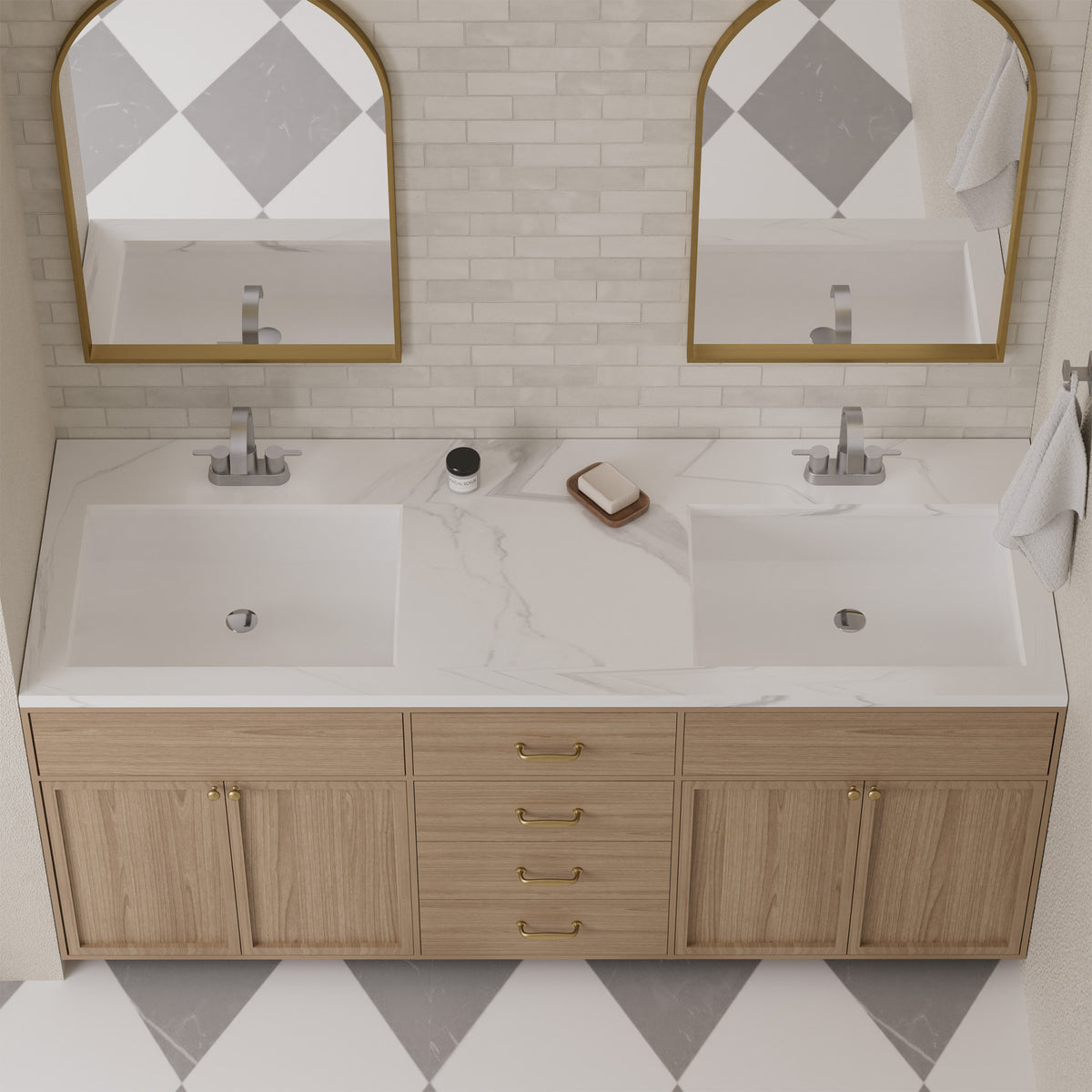 Two-Handle Centerset Bathroom Sink Faucet With Pop-Up Drain