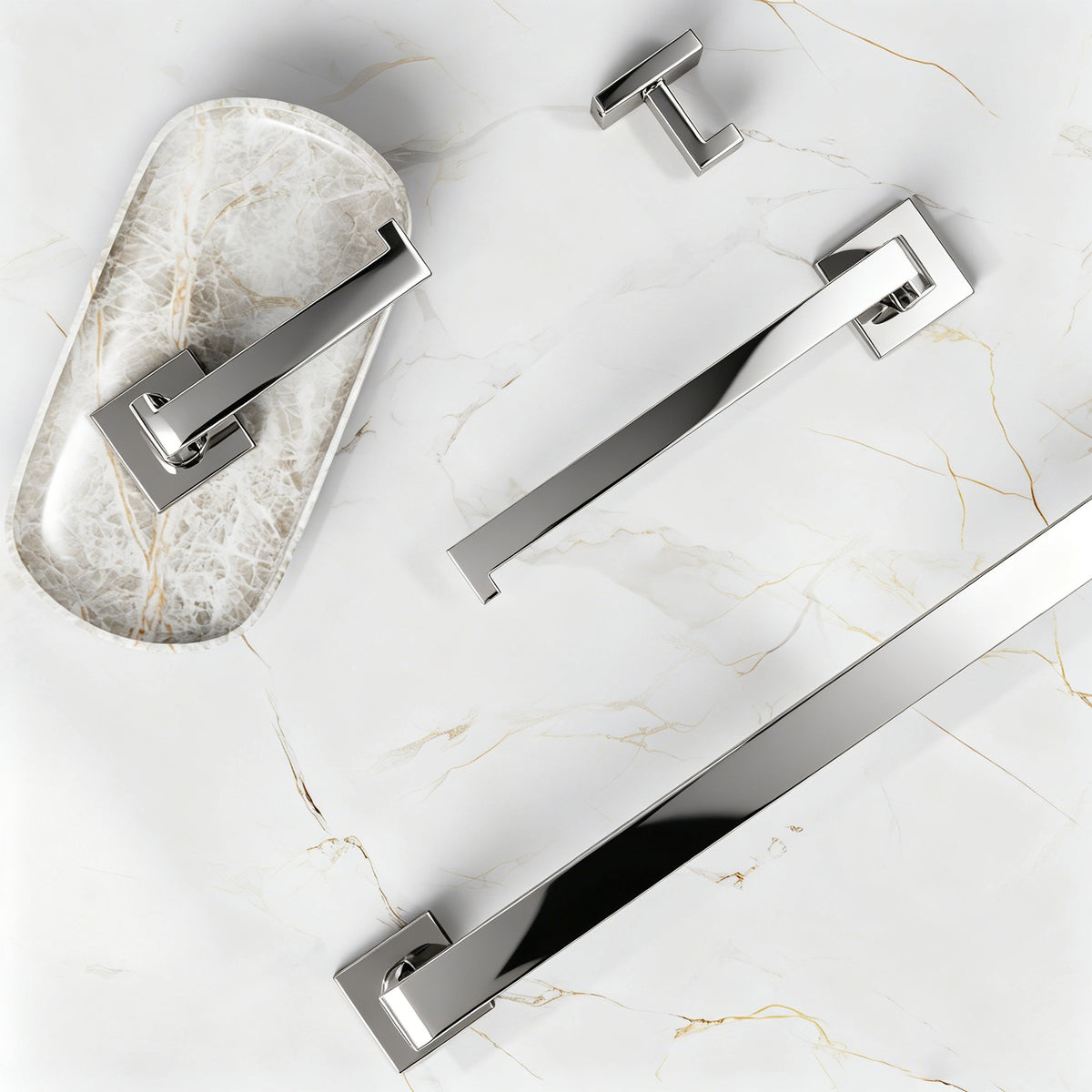 Four-Piece Wall-Mounted 304 Stainless Steel Bathroom Hardware Set