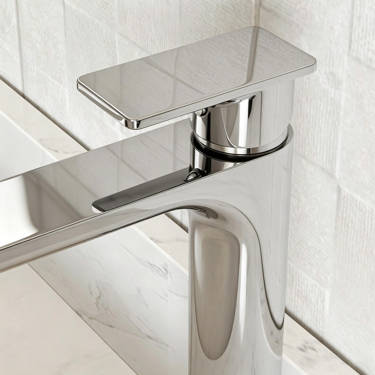 Single-Handle Vessel Bathroom Sink Faucet With Pop-Up Drain