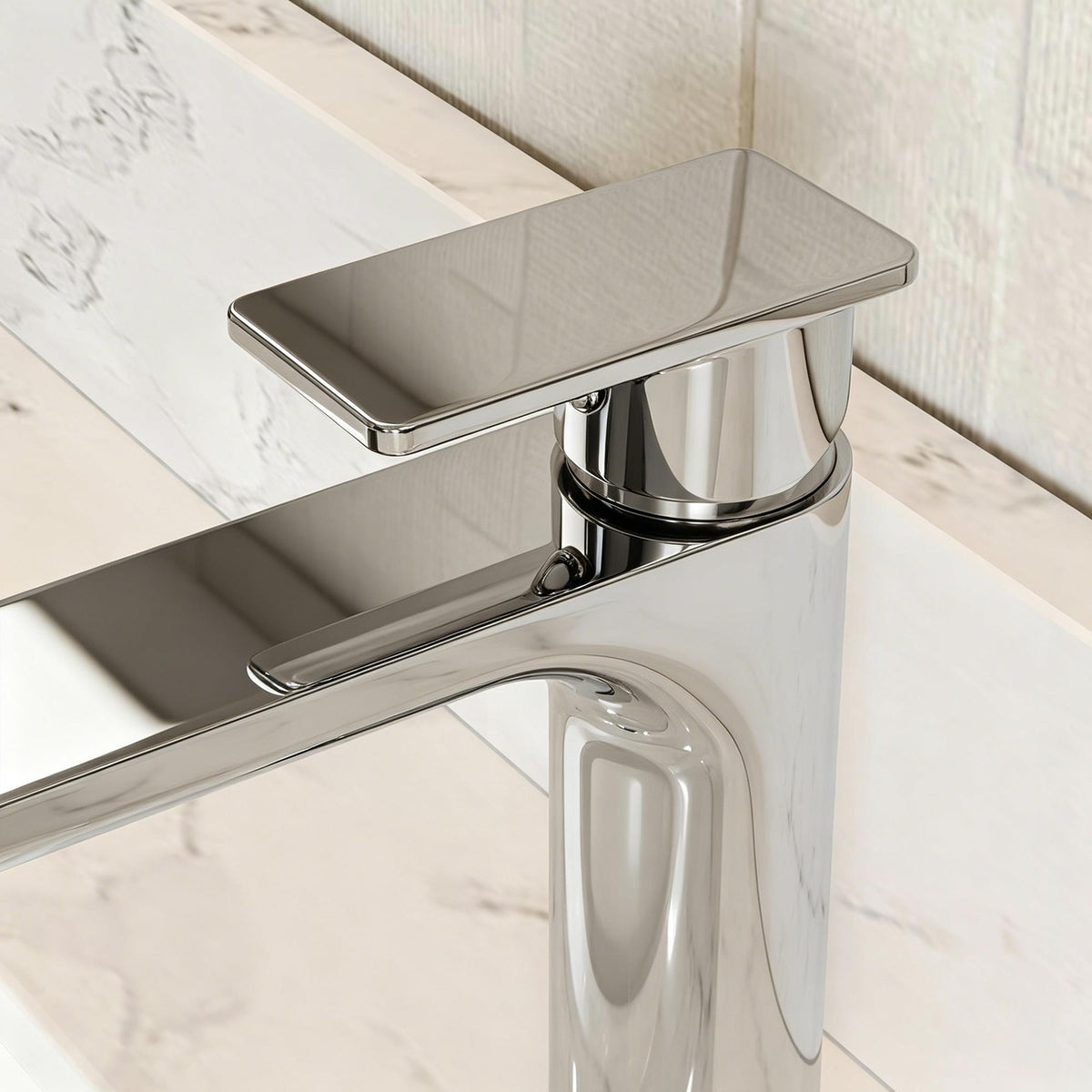Single-Handle Bathroom Sink Faucet With Pop-Up Drain