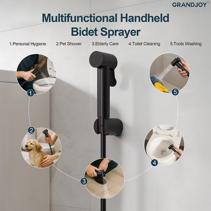 Single-Handle Wall-Mounted Bidet Sprayer with Concealed Rough-In Valve