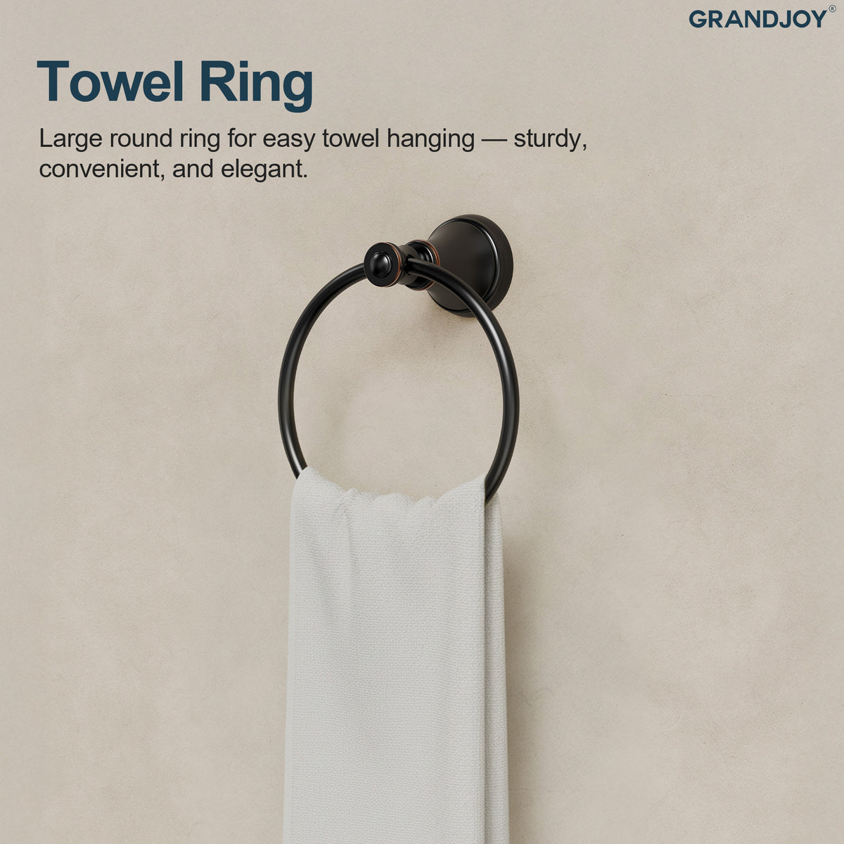 Four-Piece Wall-Mounted Bathroom Hardware Set with Phone Shelf