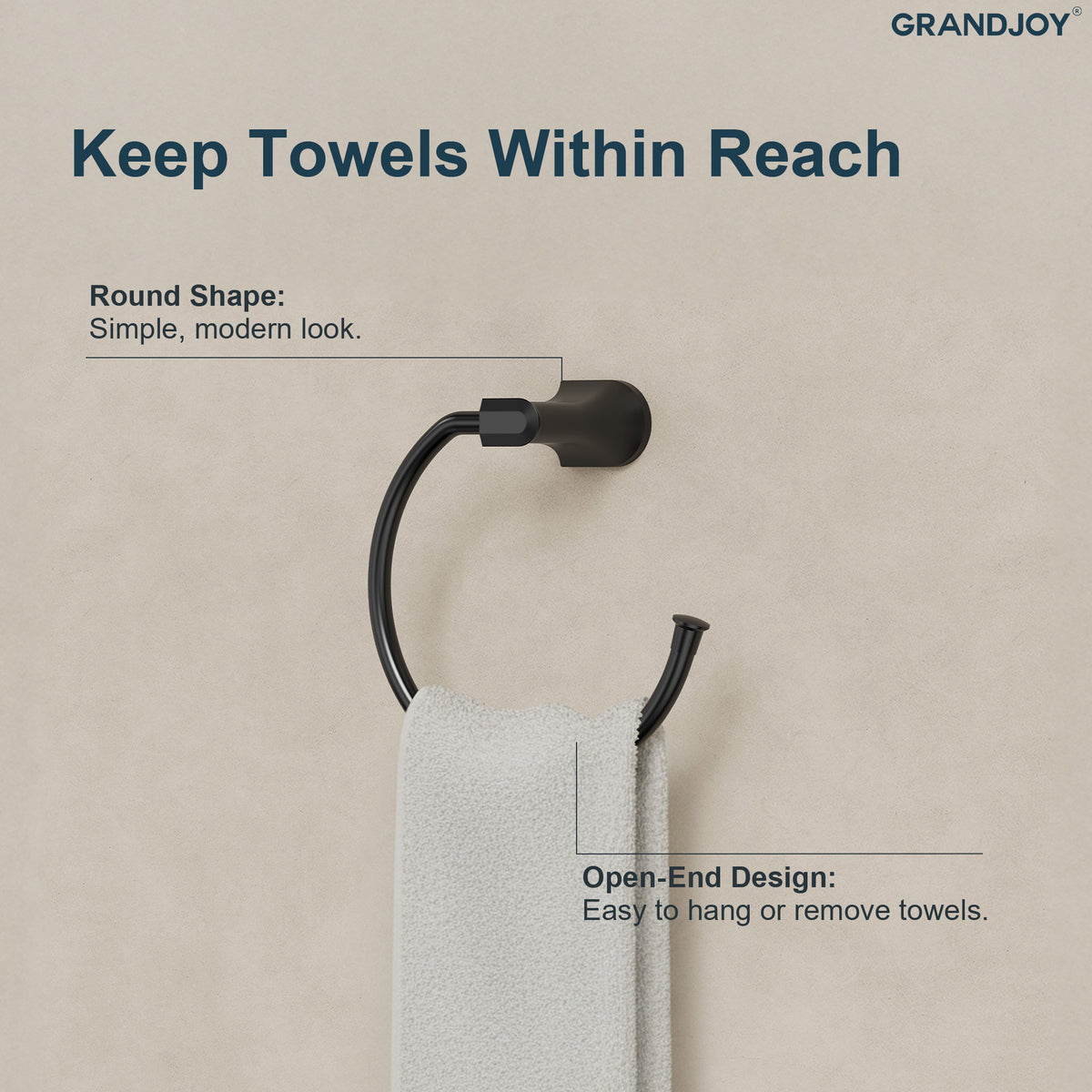Four-Piece Wall-Mounted Bathroom Hardware Set with Dual Towel Rack