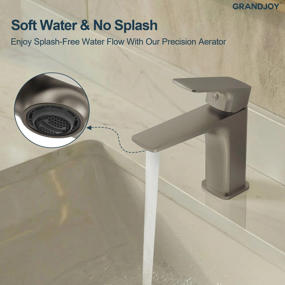 Single-Handle Bathroom Sink Faucet With Pop-Up Drain
