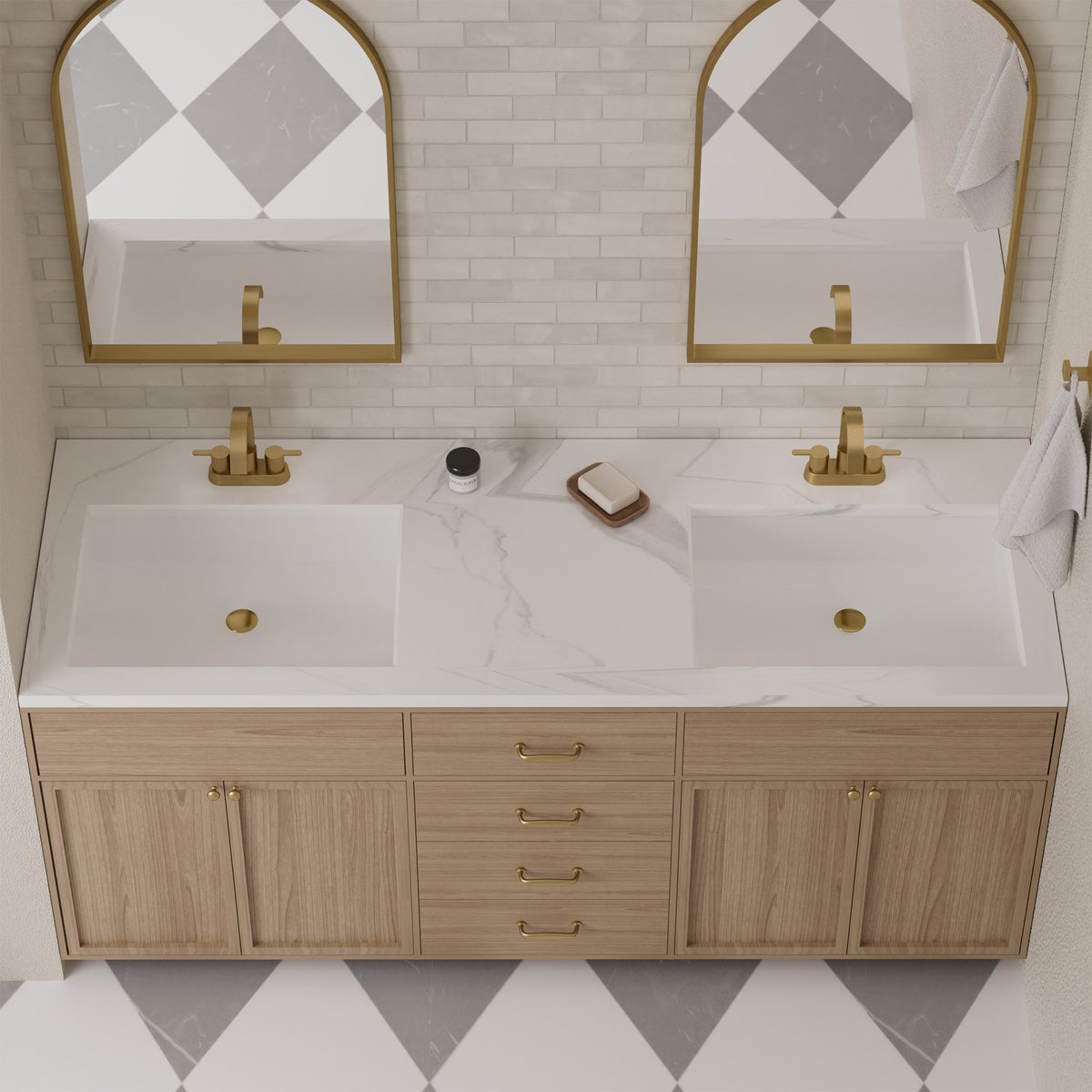 Two-Handle Centerset Bathroom Sink Faucet With Pop-Up Drain