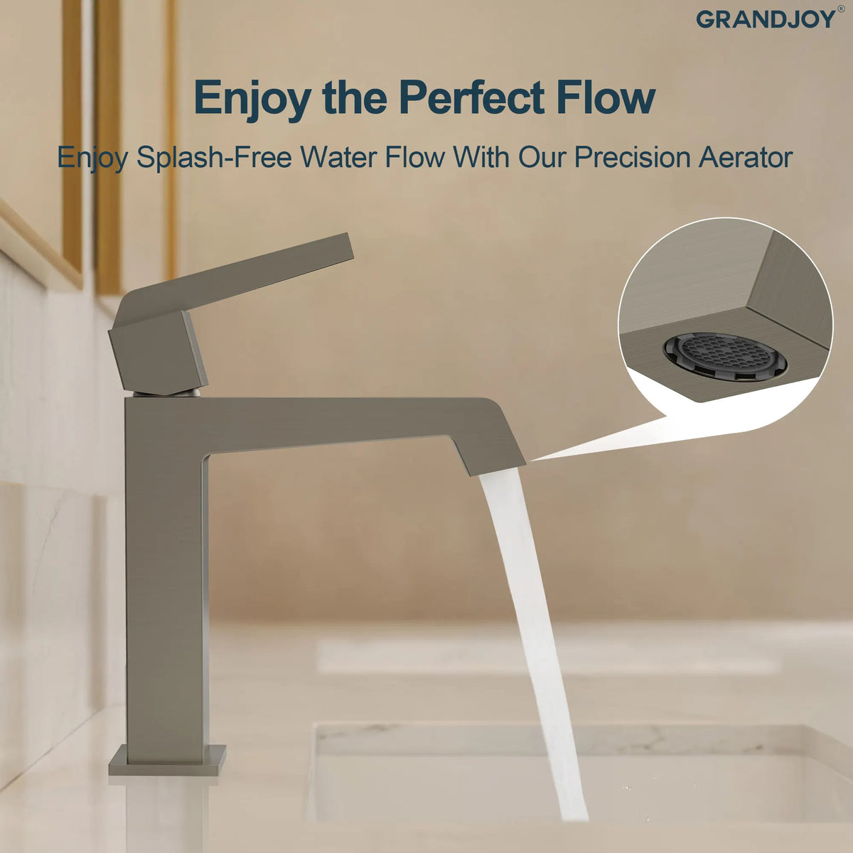 Single-Handle Bathroom Sink Faucet With Pop-Up Drain