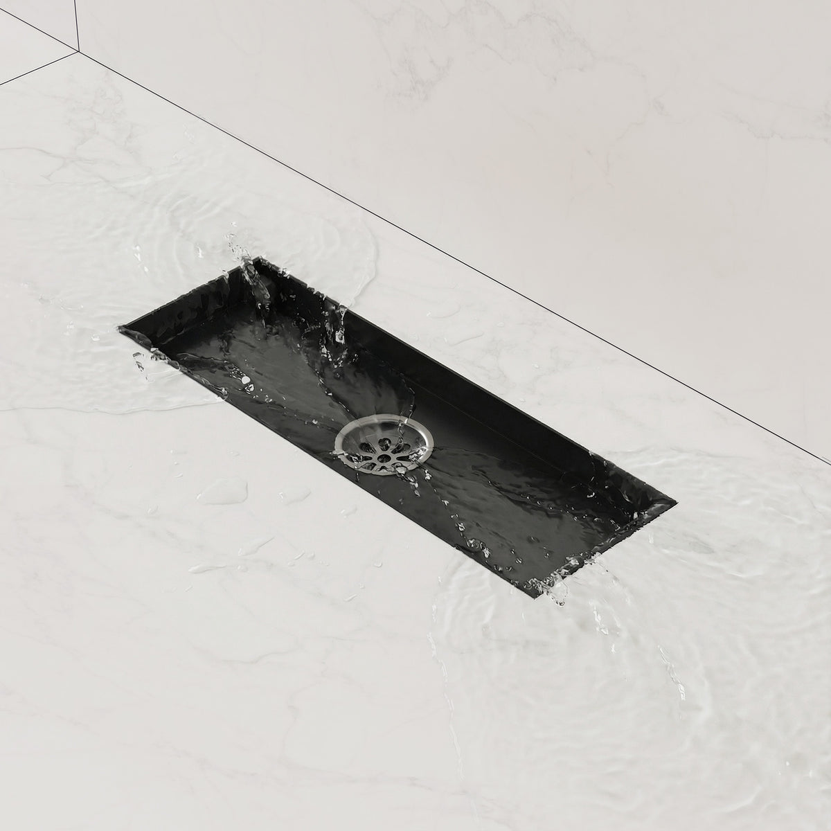 12-Inch Reversible Linear Shower Drain with Anti-Odor Core