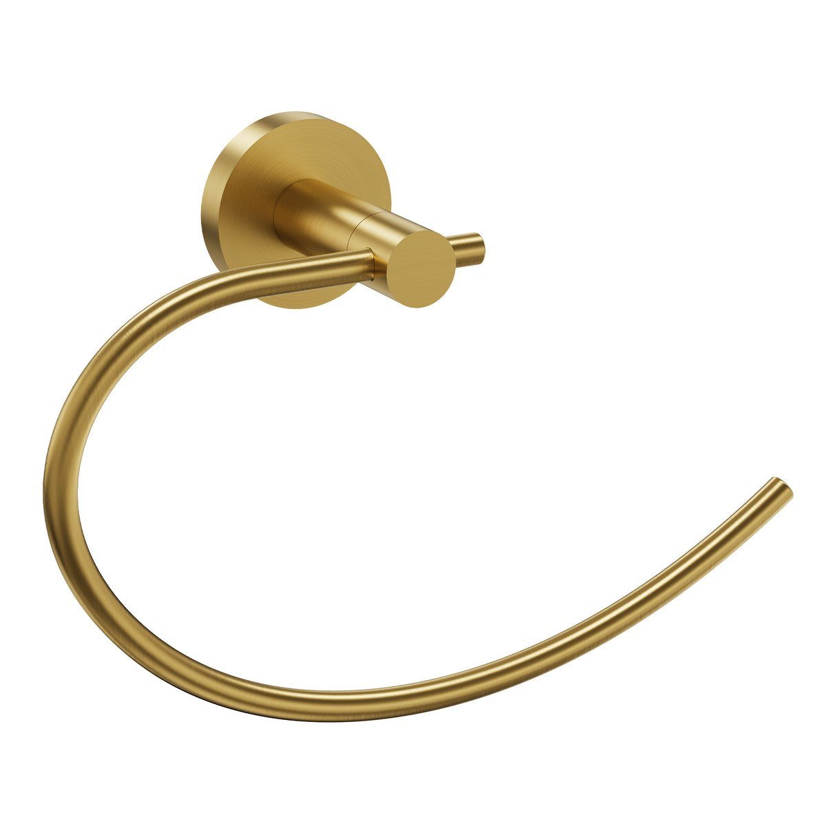 Circular Wall-Mounted Swing-Arm Towel Ring with 180-Degree Pivot