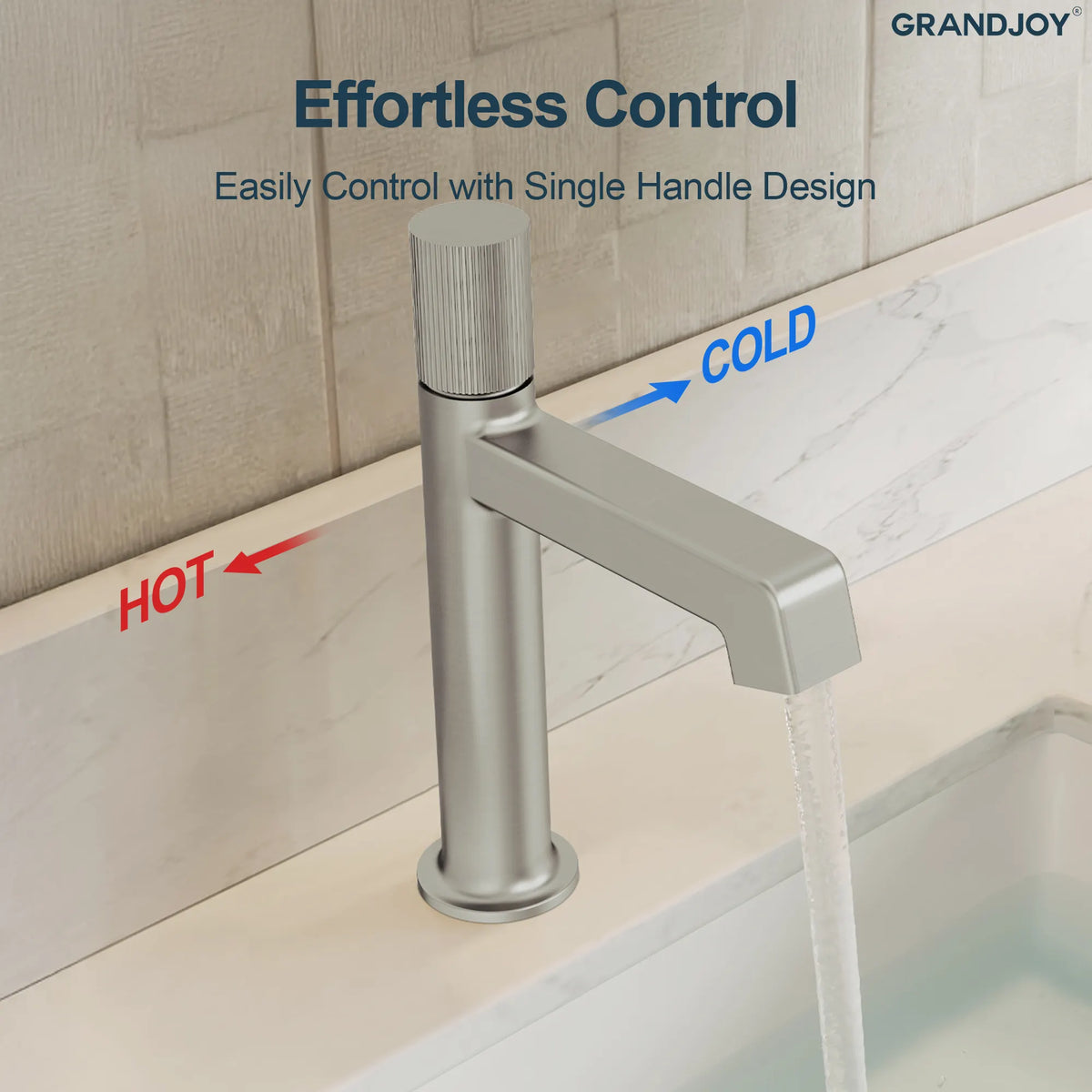 Single-Handle Bathroom Sink Faucet With Pop-Up Drain