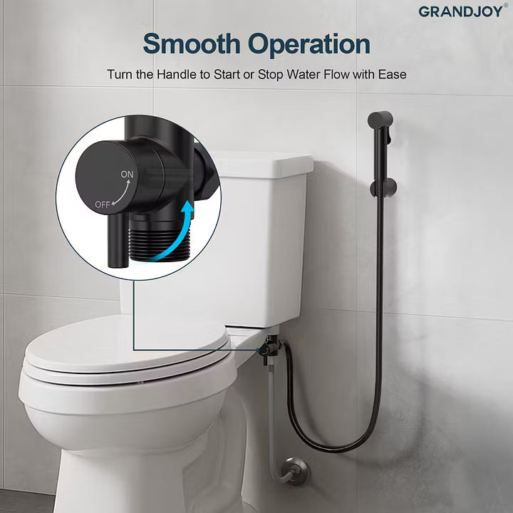 Single-Handle Wall-Mounted Bidet Sprayer with Concealed Rough-In Valve