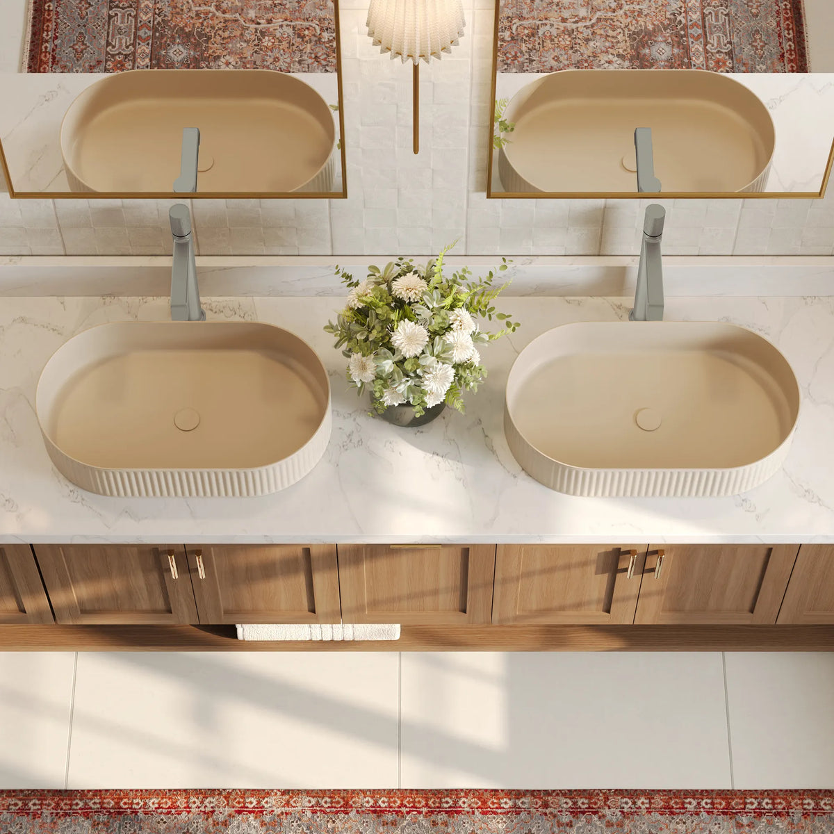 Single-Handle Vessel Bathroom Sink Faucet With Pop-Up Drain