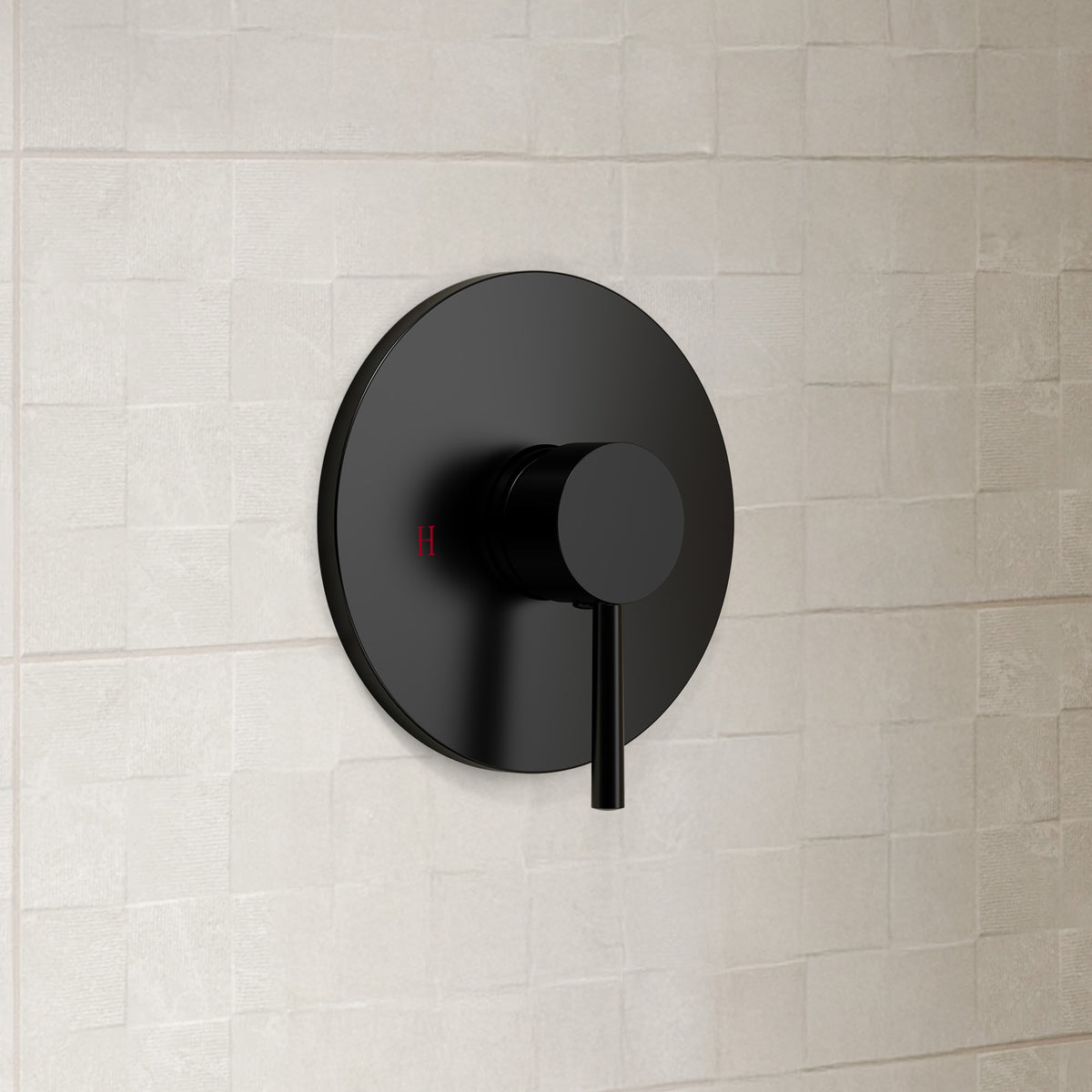 Round Wall-Mounted Rain Shower System with Pressure-Balanced Valve