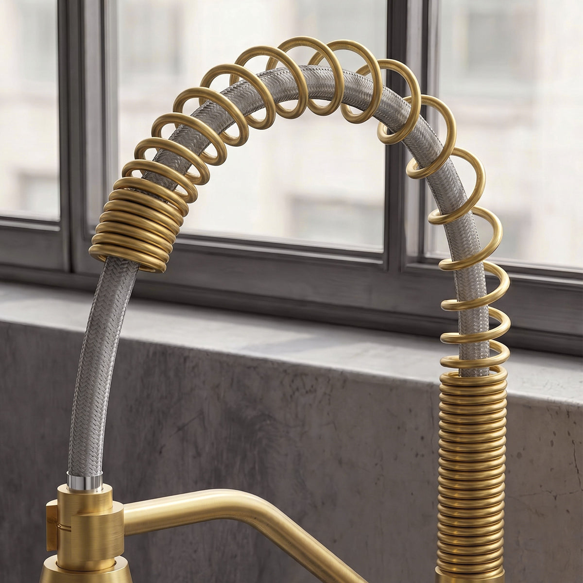 Single-Handle Pre-Rinse Spring Pull-Down Kitchen Faucet