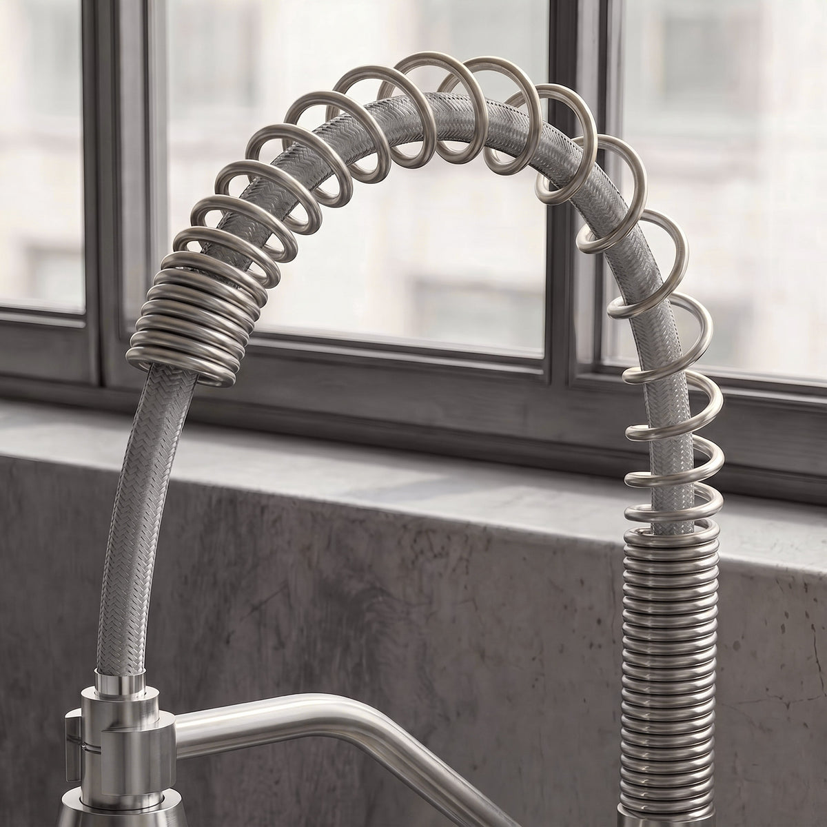 Single-Handle Pre-Rinse Spring Pull-Down Kitchen Faucet
