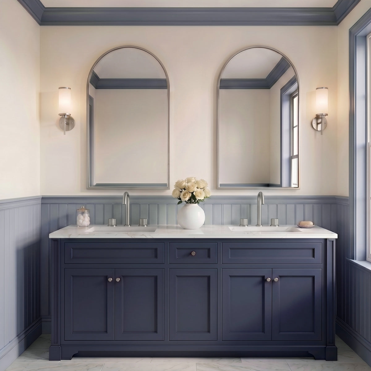 Two-Handle High Arc Widespread Bathroom Sink Faucet With Pop-Up Drain