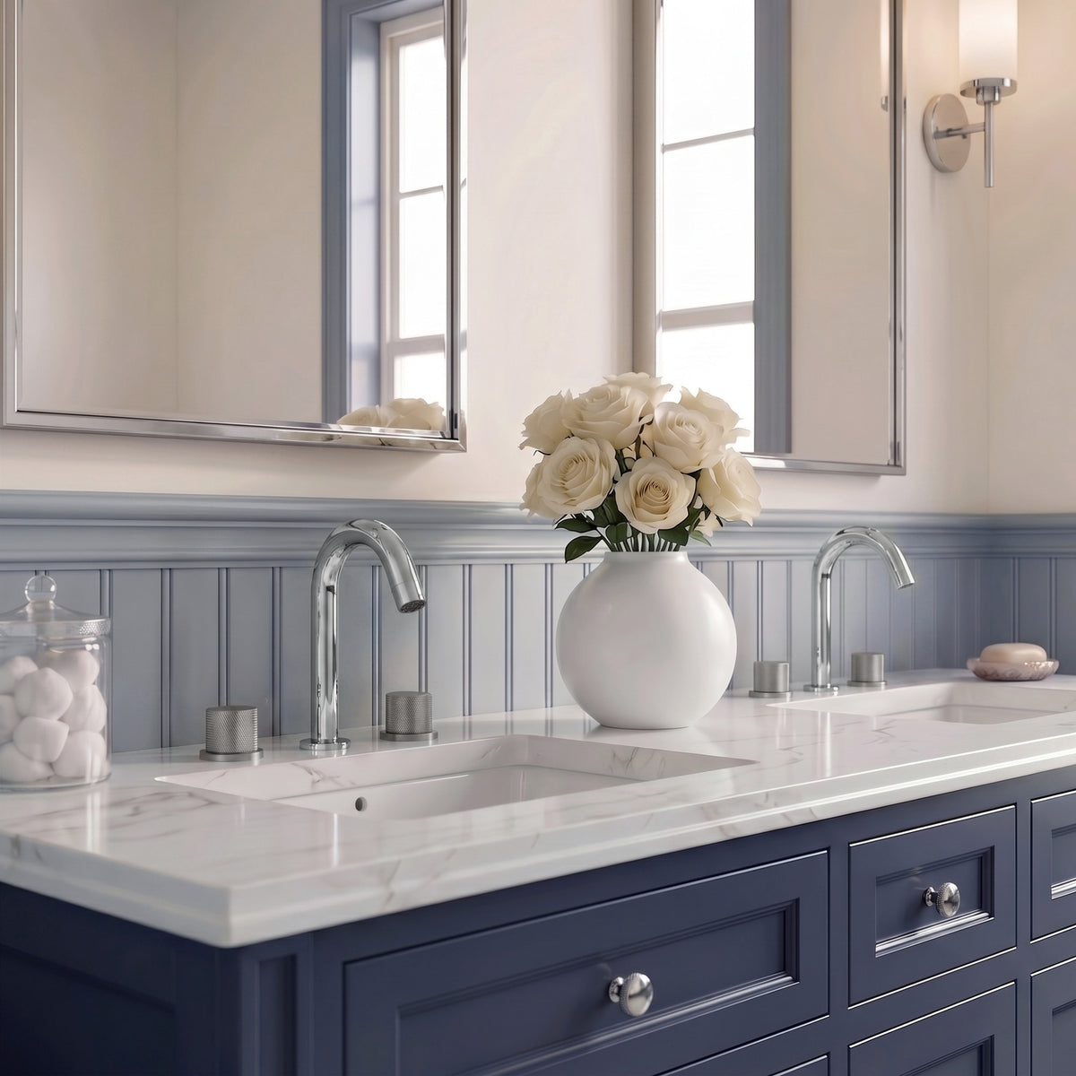 Two-Handle High Arc Widespread Bathroom Sink Faucet With Pop-Up Drain