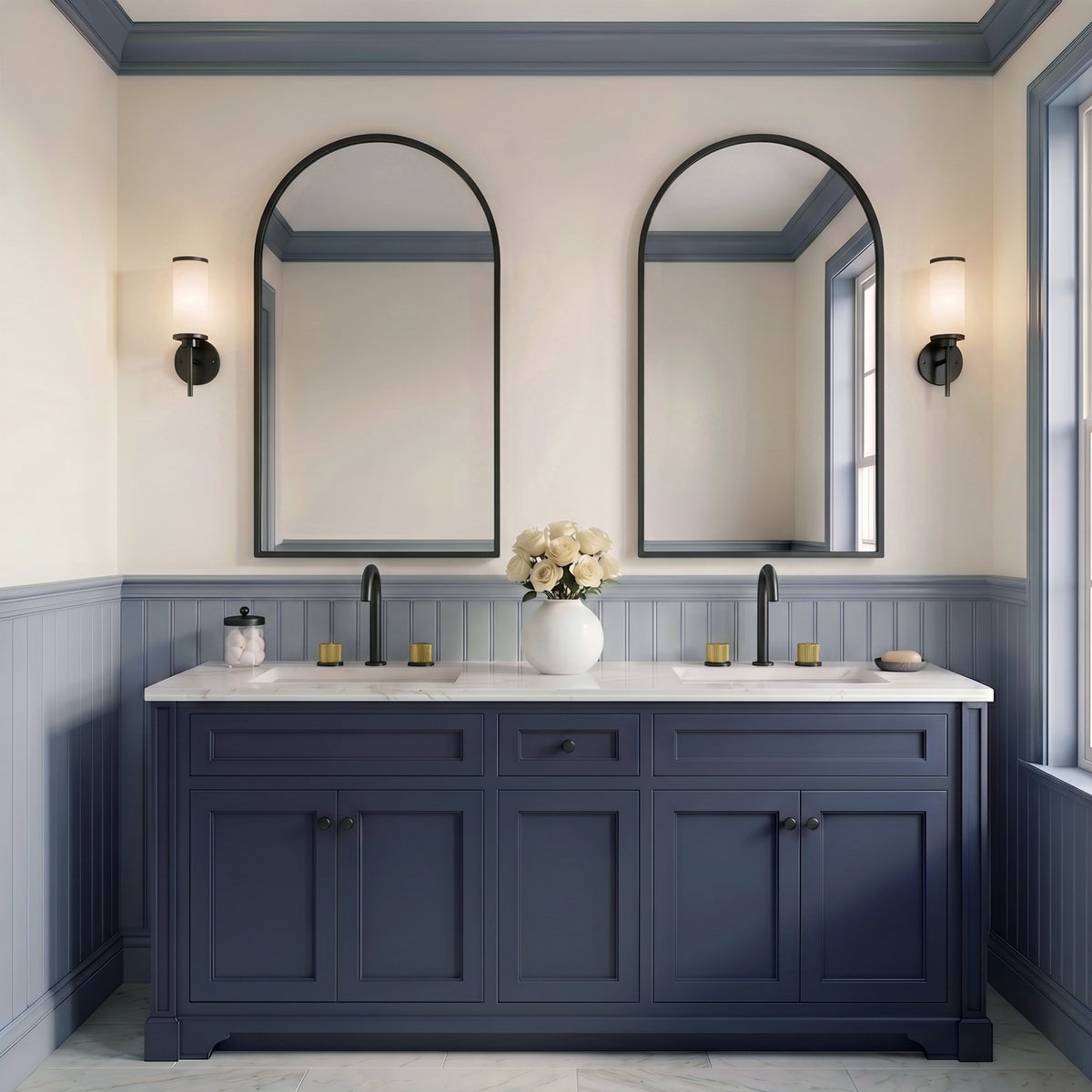 Two-Handle High Arc Widespread Bathroom Sink Faucet With Pop-Up Drain
