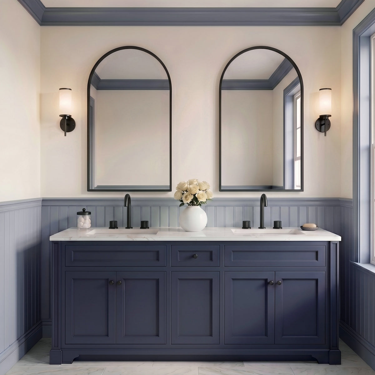 Two-Handle High Arc Widespread Bathroom Sink Faucet With Pop-Up Drain
