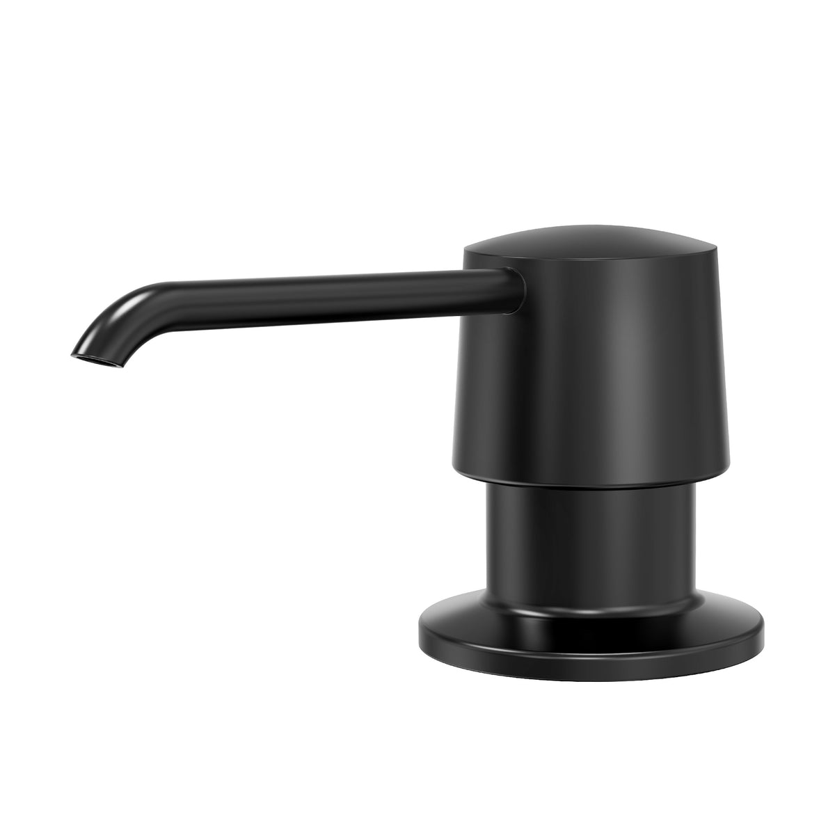 Deck-Mounted Liquid Soap Dispenser with 360-Degree Swivel Spout and Top-Fill Pump
