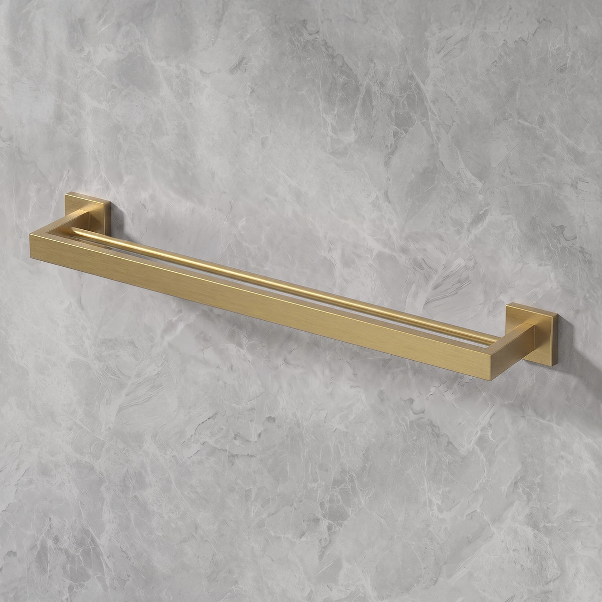 Wall Mounted Double Towel Bar for Bathroom Organization