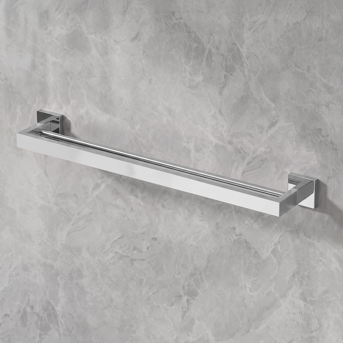 Wall Mounted Double Towel Bar for Bathroom Organization