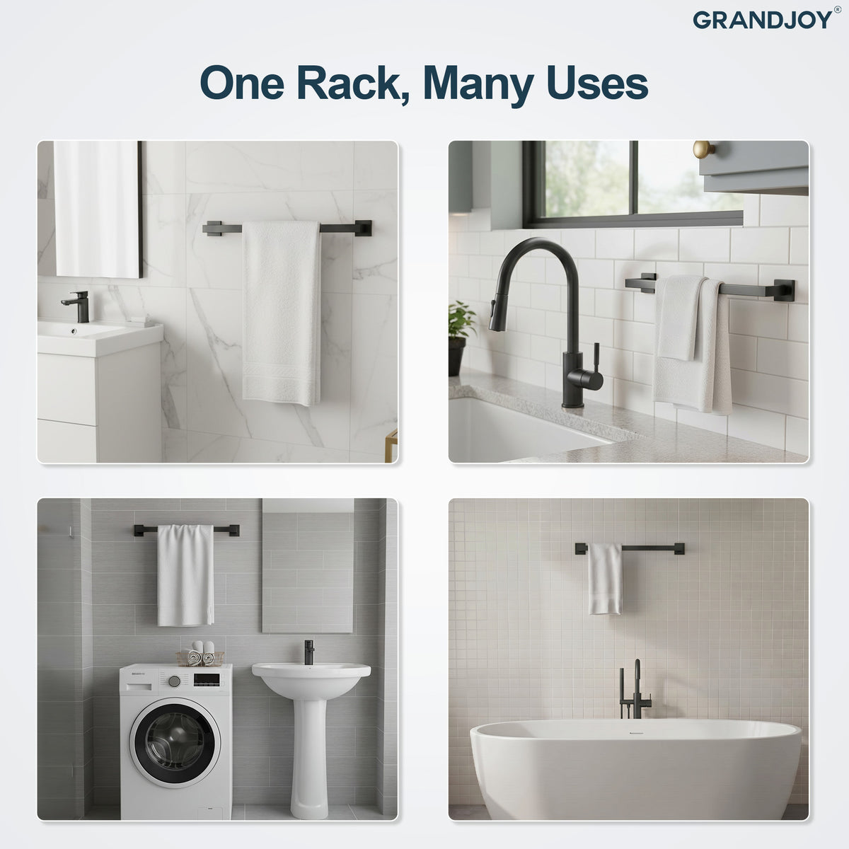Wall Mounted Double Towel Bar for Bathroom Organization