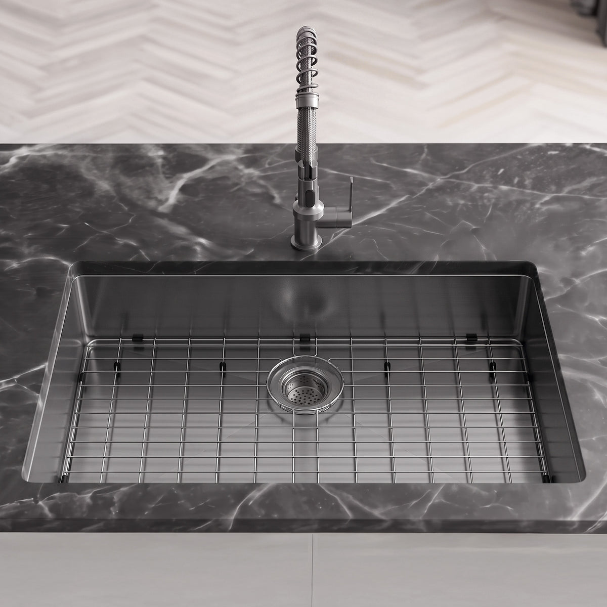 32-Inch Undermount Stainless Steel Single Bowl Kitchen Sink