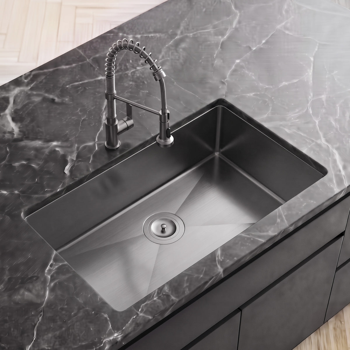 32-Inch Undermount Stainless Steel Single Bowl Kitchen Sink